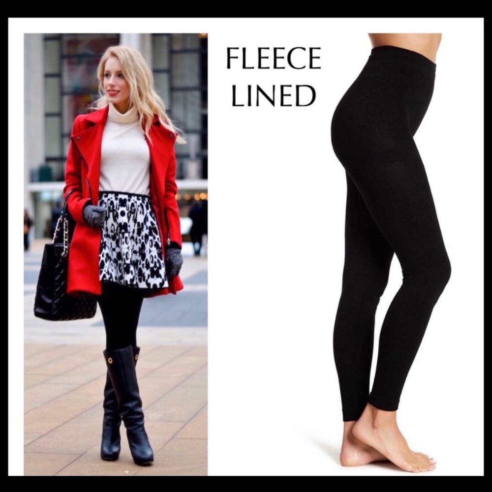 BLACK FLEECE LINED LEGGINGS A3C